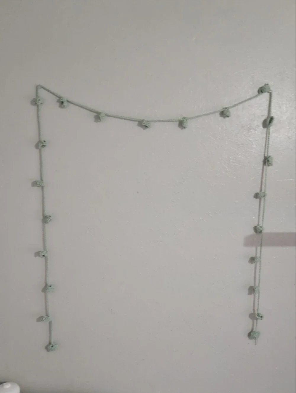 Handmade Crochet Vine in Mint Green